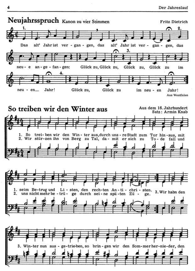 Geselliges Chorbuch, Teil 1